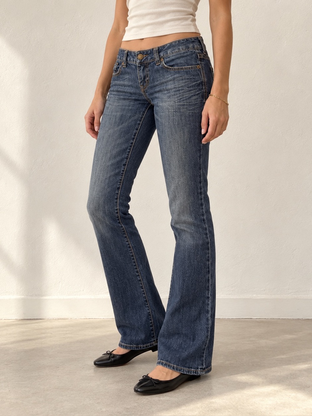 Vintage Express Ultra Low Rise Bootcut Jeans Women's 2